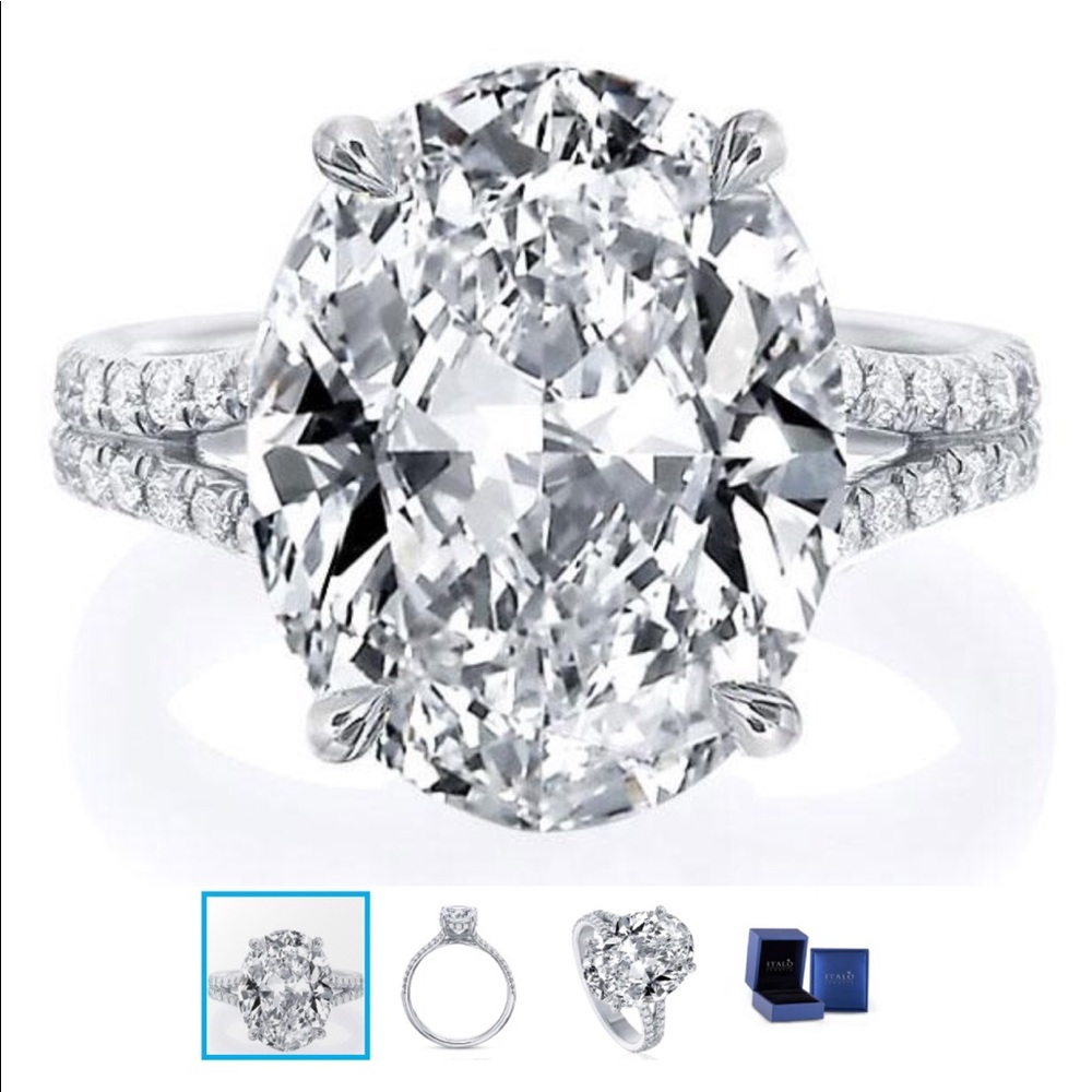 9.32 CT Oval White Sapphire Ring